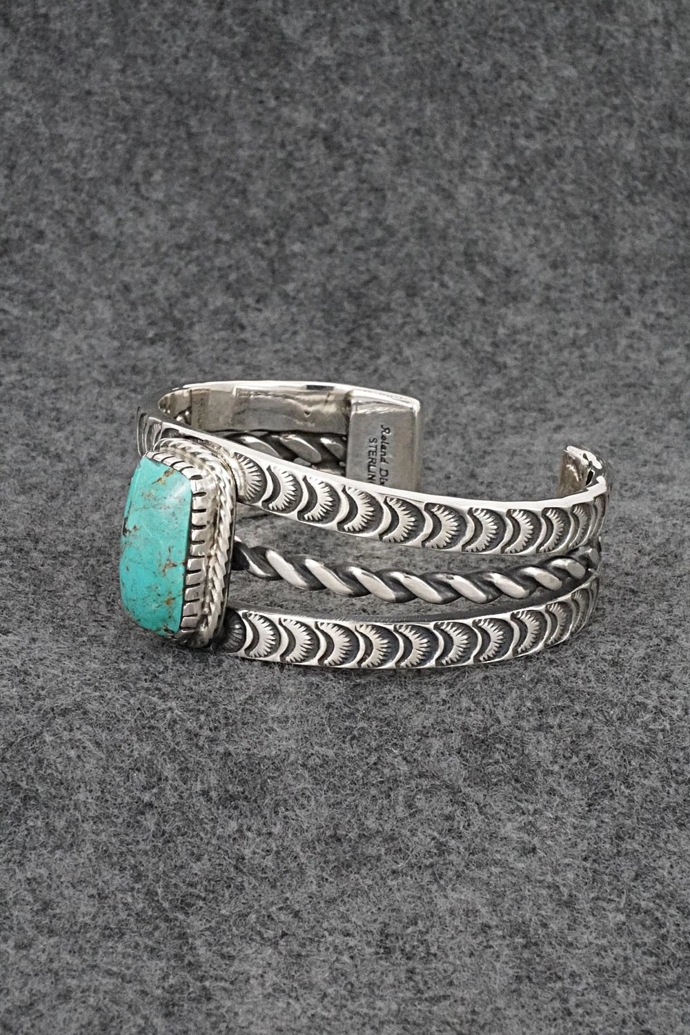 Turquoise & Sterling Silver Bracelet - Roland Dixson