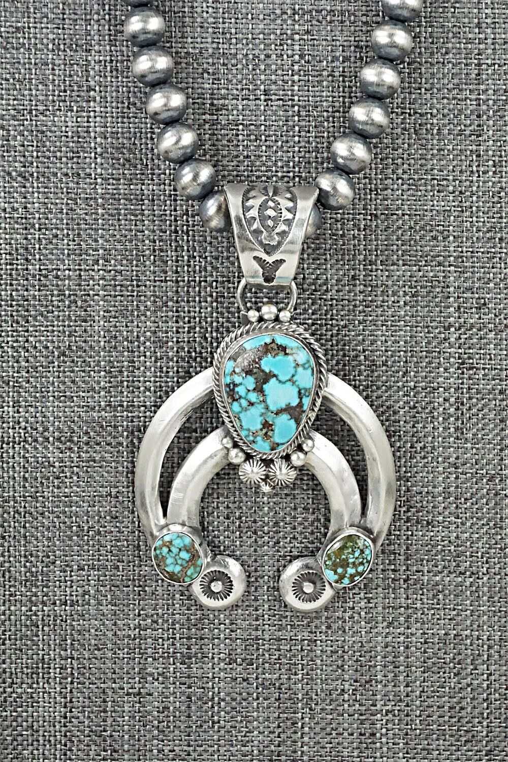 Turquoise & Sterling Silver Necklace - Tom Lewis