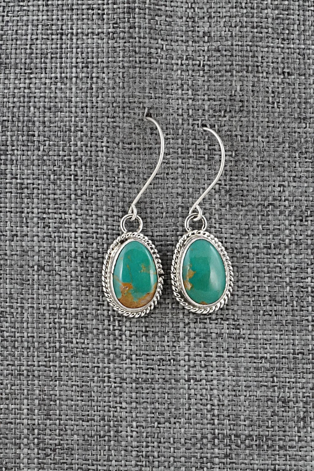 Turquoise & Sterling Silver Earrings - Eugene Gruber