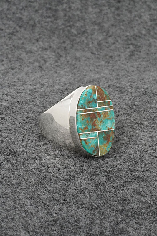 Turquoise & Sterling Silver Ring - Wilbert Gray - Size 9.5