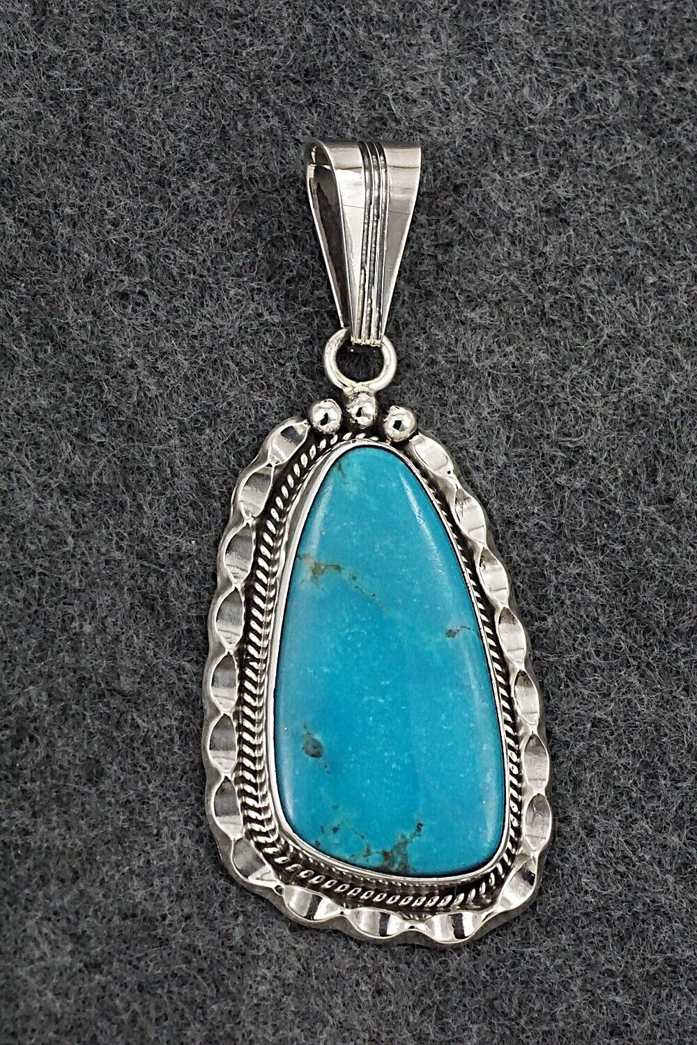 Turquoise & Sterling Silver Pendant - Samuel Yellowhair