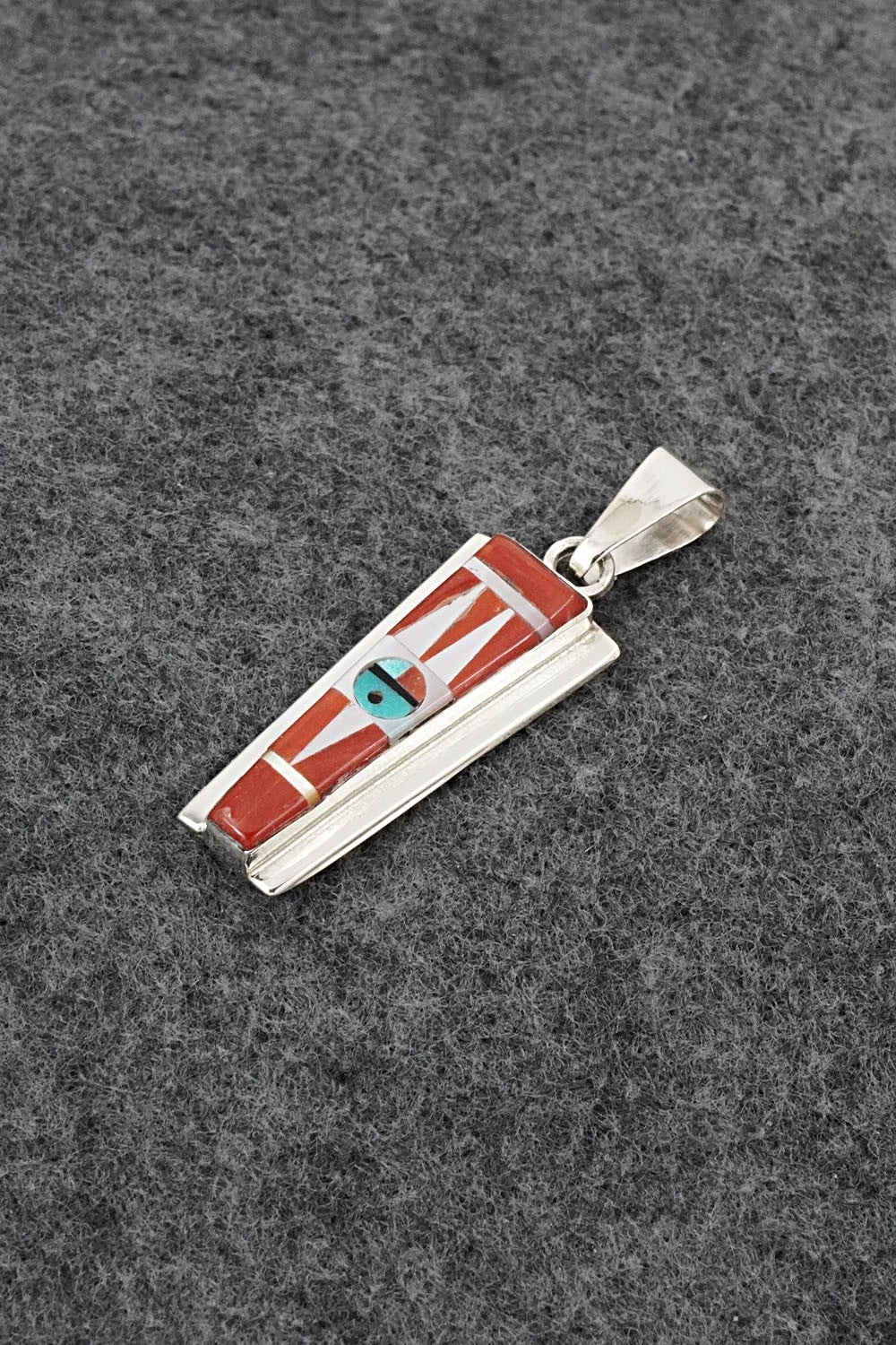 Multi Stone & Sterling Silver Pendant - Rayland Edaakie