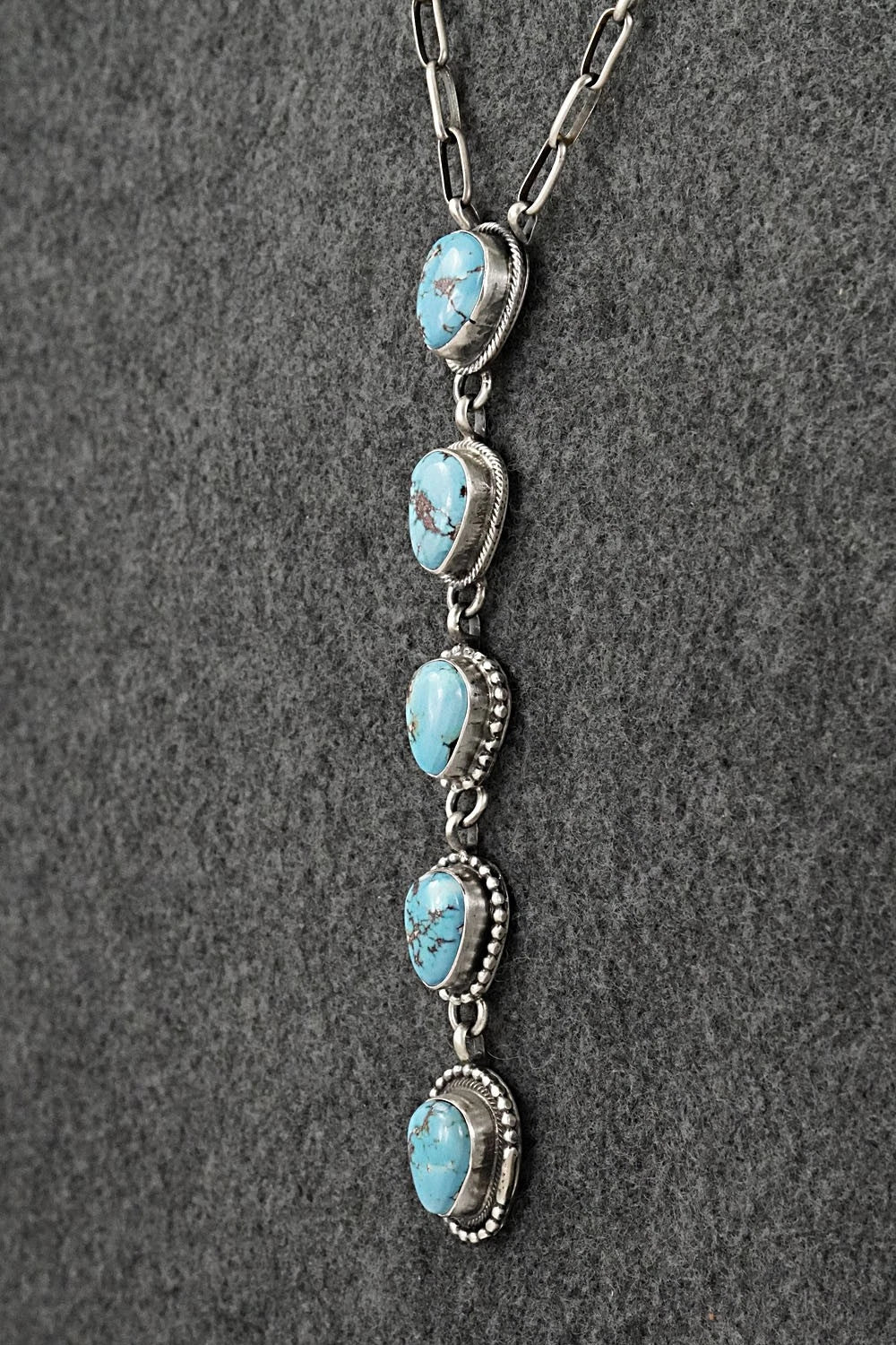 Turquoise & Sterling Silver Necklace - Bobby Johnson