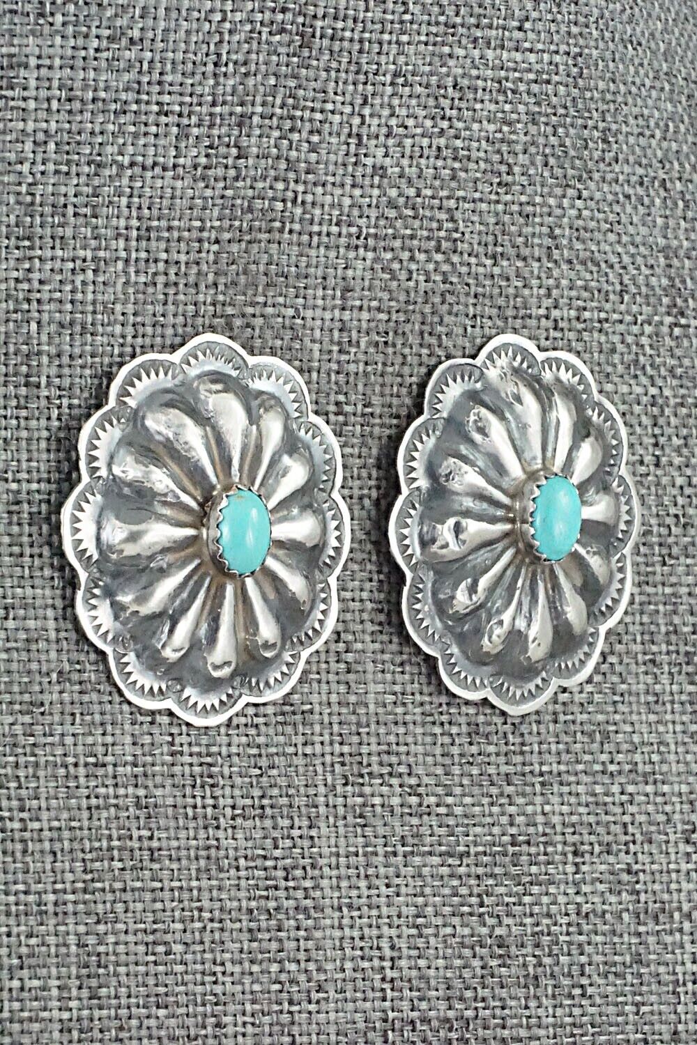 Turquoise & Sterling Silver Earrings - Rita Lee