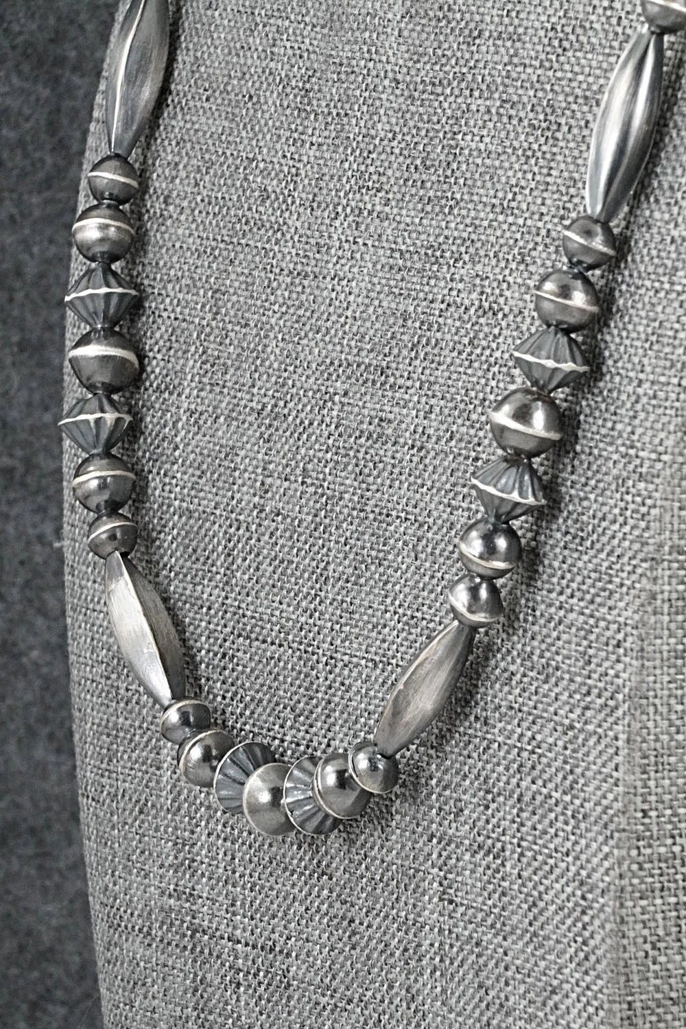 Sterling Silver Navajo Pearl Necklace 20" - Vintage