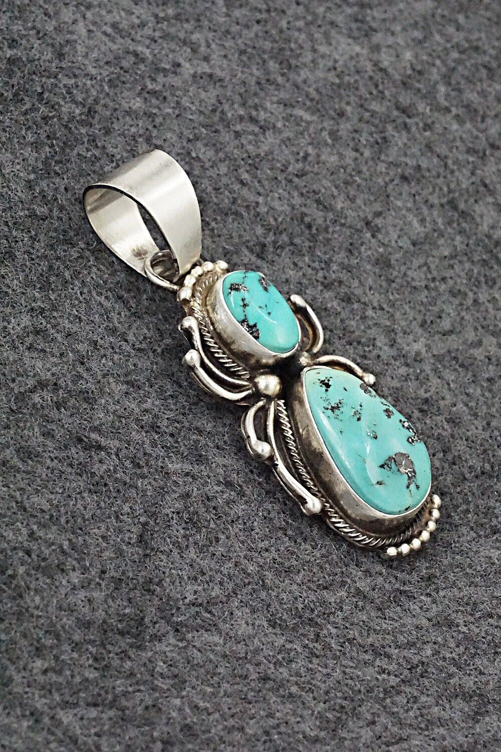 Turquoise & Sterling Silver Pendant - Kathleen Livingston