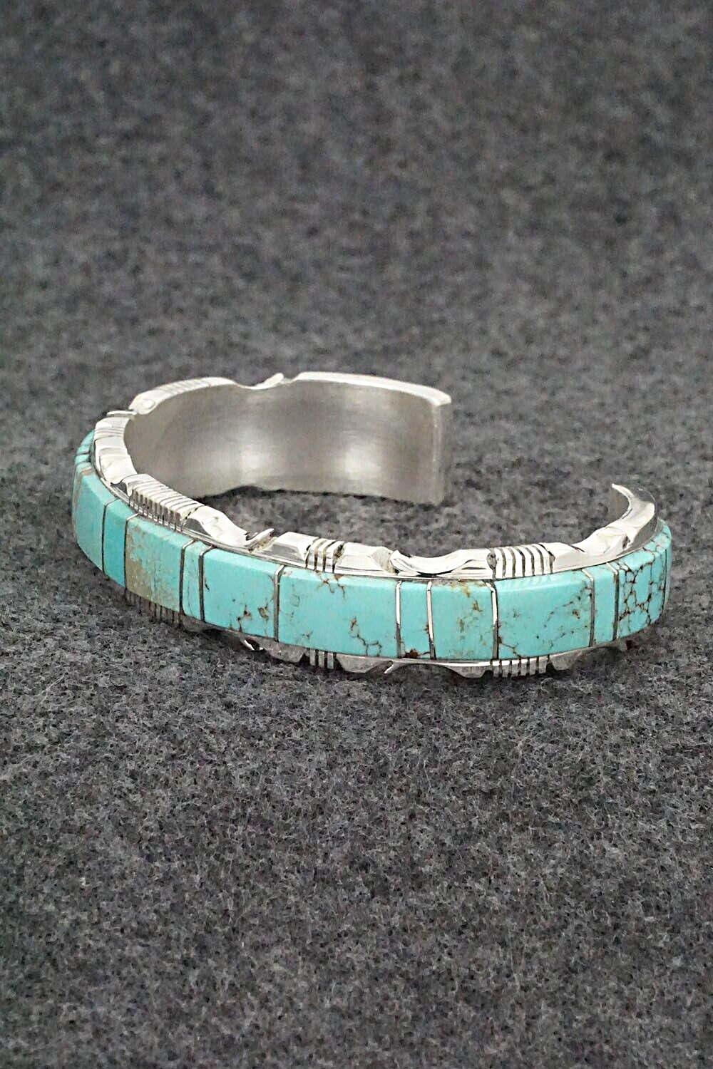 Turquoise & Sterling Silver Inlay Bracelet - Steve Francisco