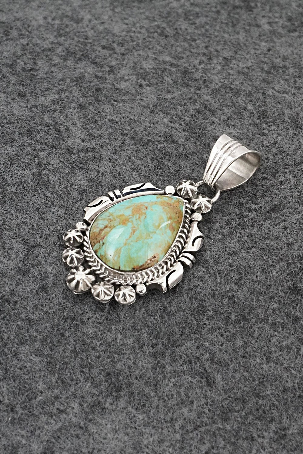 Turquoise & Sterling Silver Pendant - Marita Benally