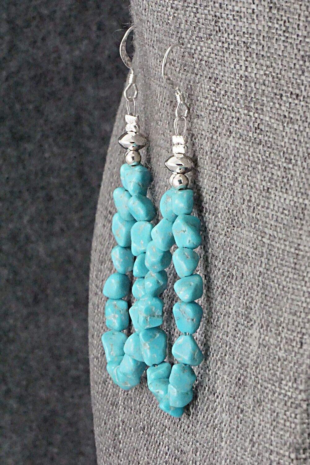 Turquoise & Sterling Silver Earrings - Louise Joe