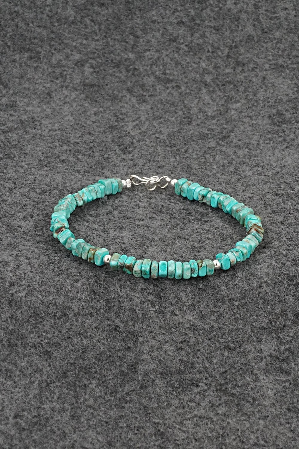 Turquoise & Sterling Silver Bracelet - Doreen Jake
