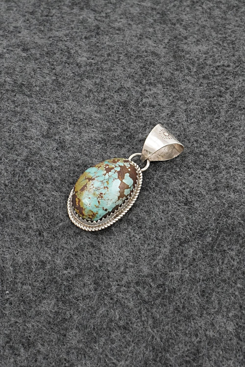 Turquoise & Sterling Silver Pendant - Ernest Hawthorne
