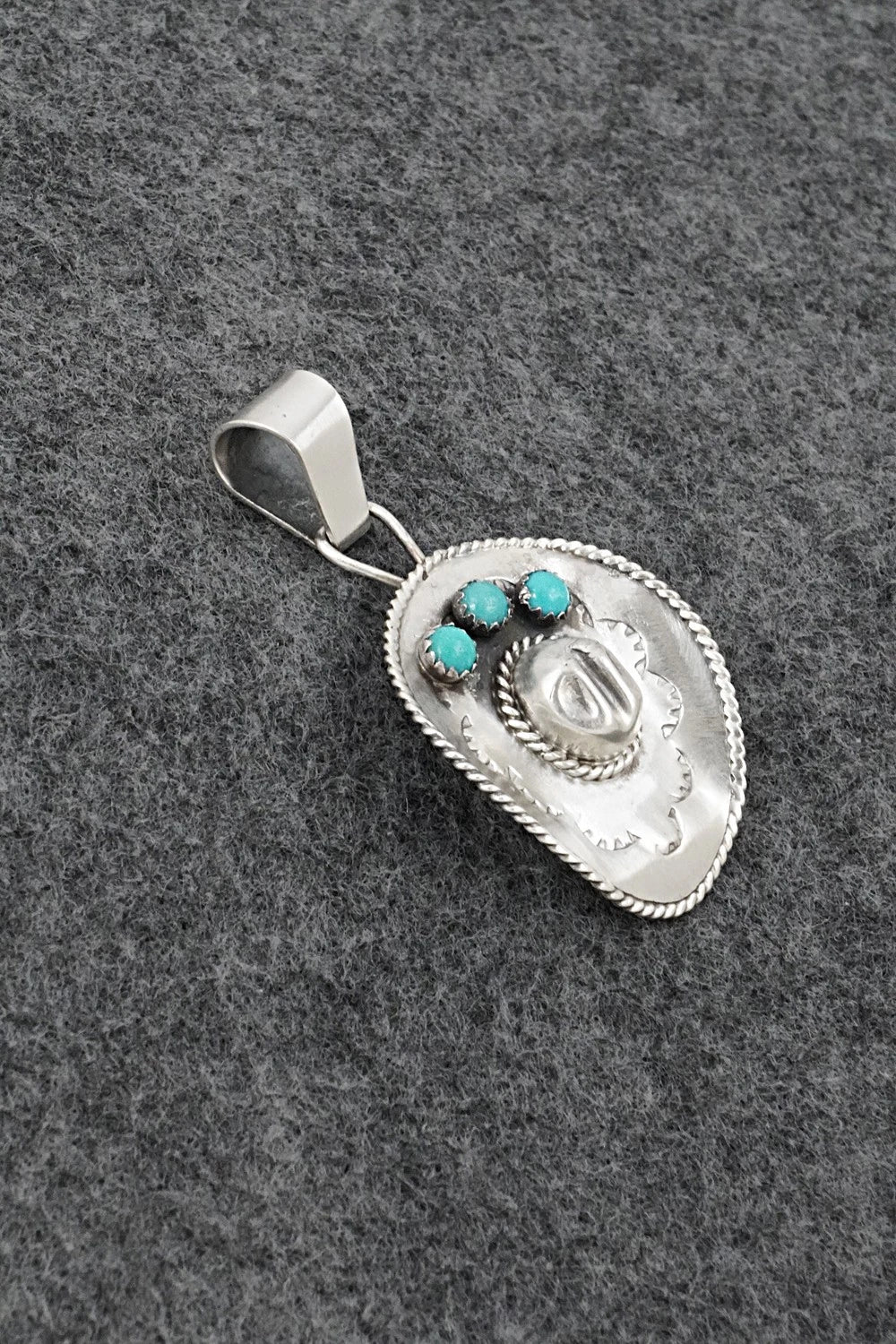 Turquoise & Sterling Silver Pendant - Davey Morgan