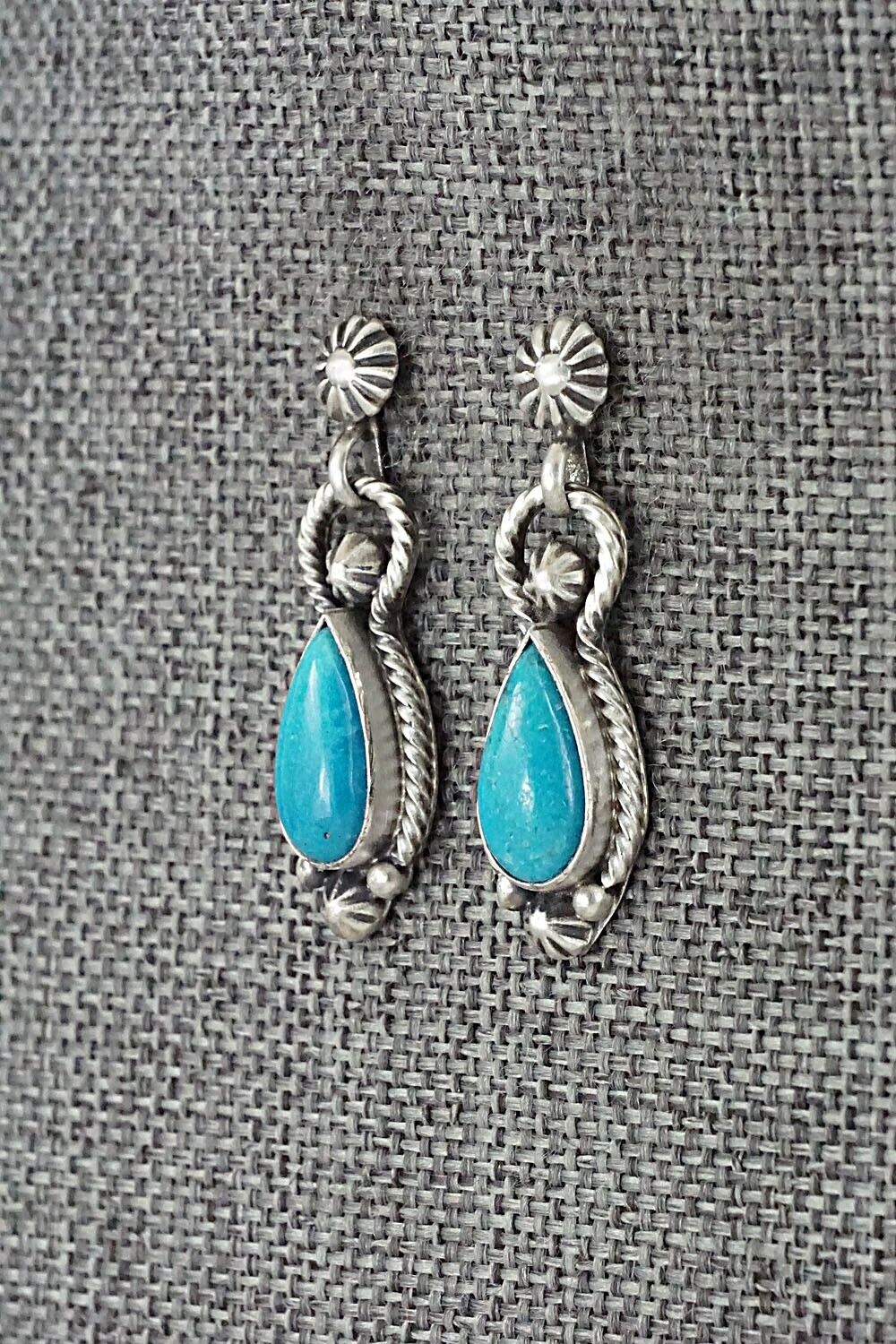 Turquoise & Sterling Silver Earrings - Verley Betone