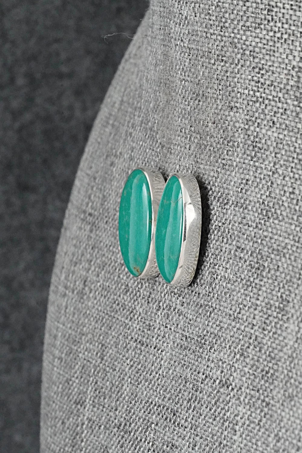 Turquoise & Sterling Silver Earrings - Eugene Gruber