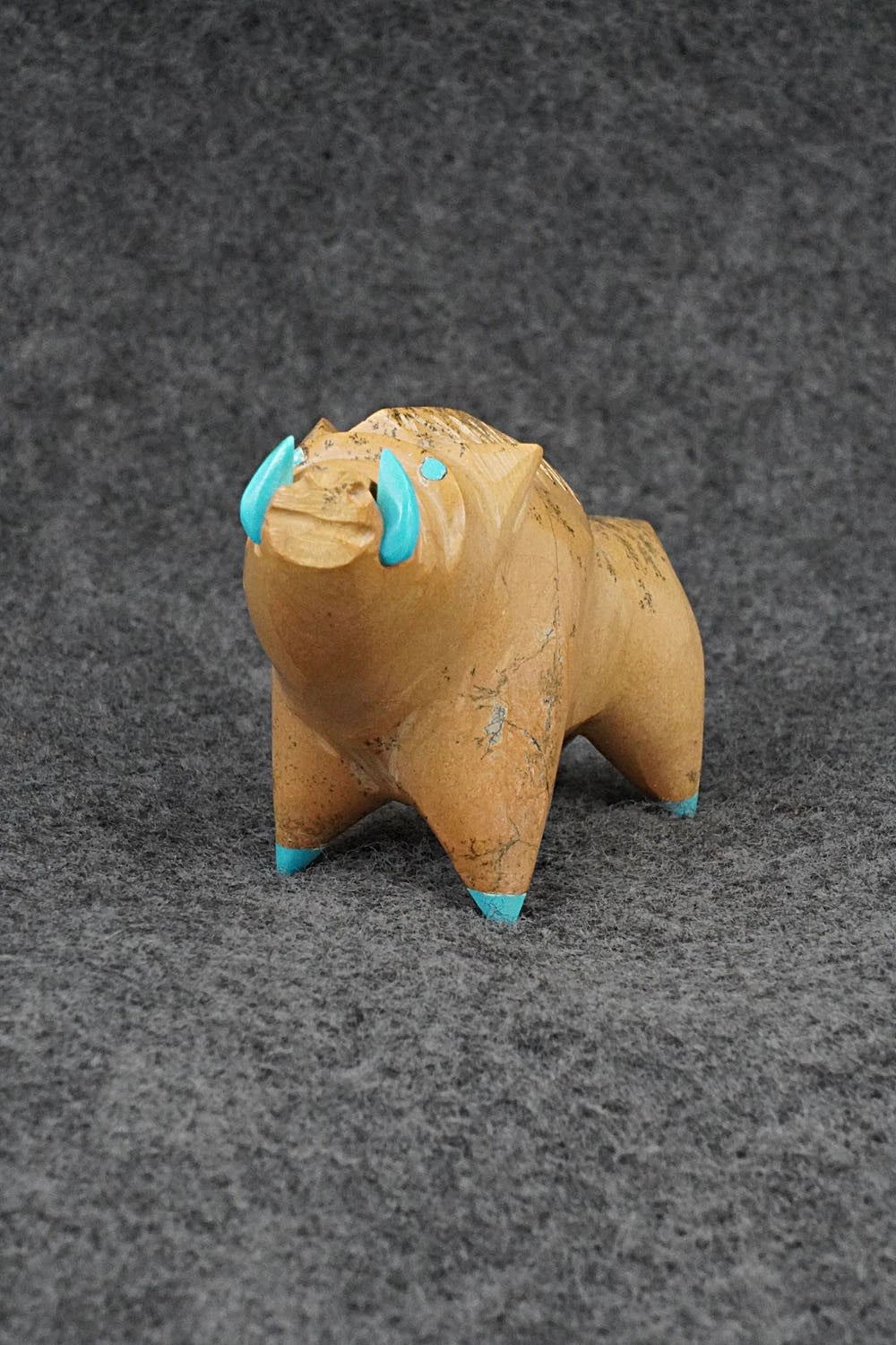 Warthog Zuni Fetish Carving - Enrike Leekya