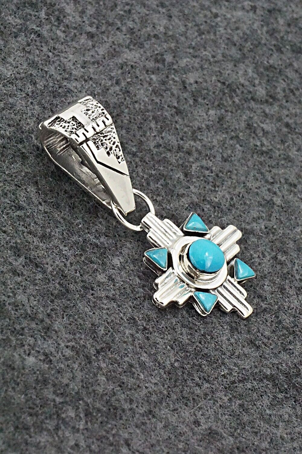 Turquoise and Sterling Silver Pendant - Sadie Jim