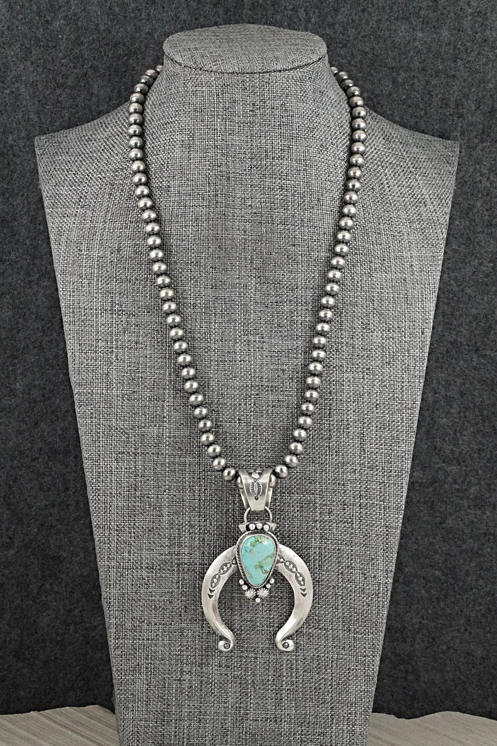 Turquoise & Sterling Silver Necklace - Samuel Yellowhair