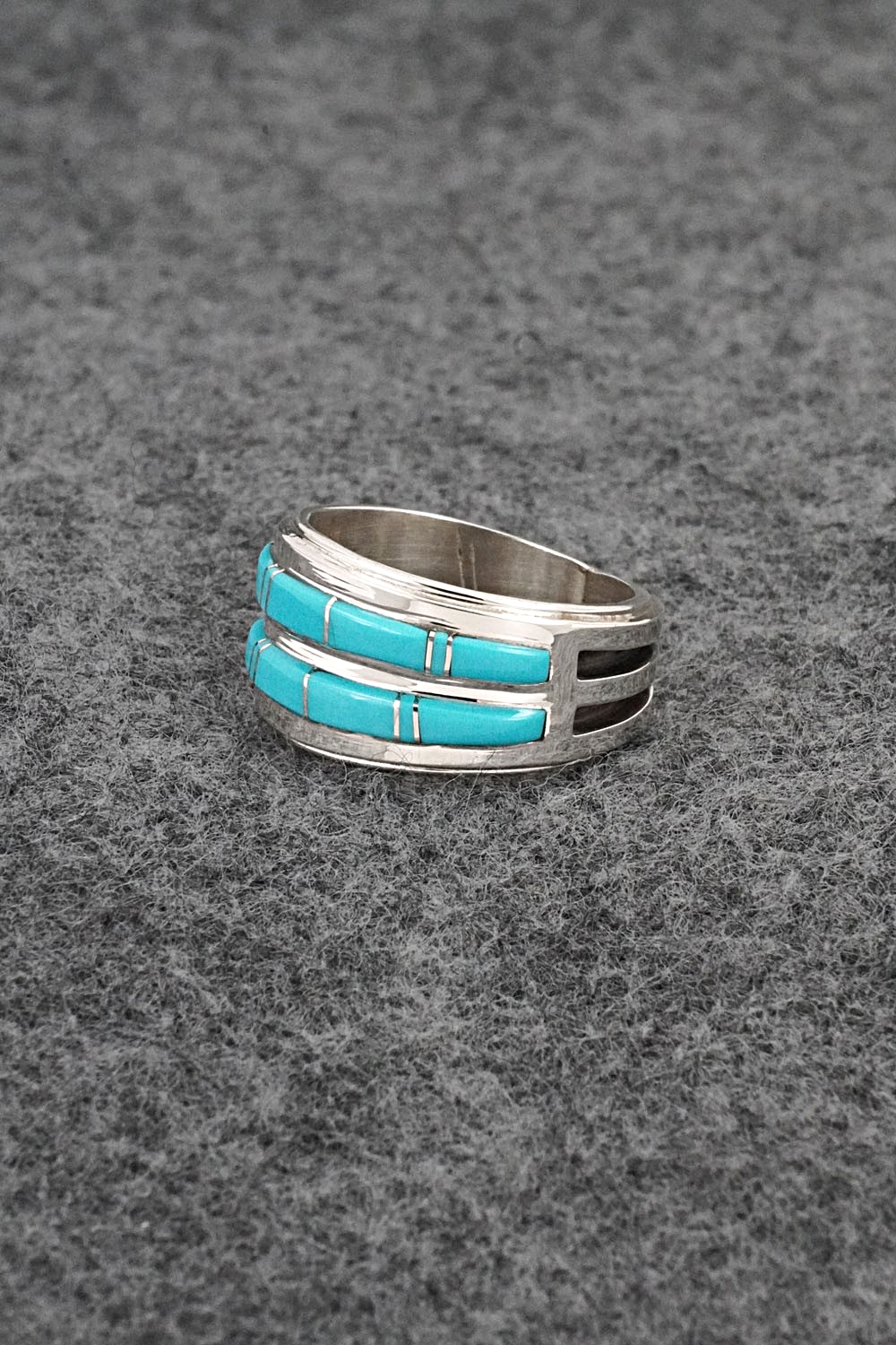 Turquoise & Sterling Silver Ring - Wilbert Muskett Jr. - Size 7.5