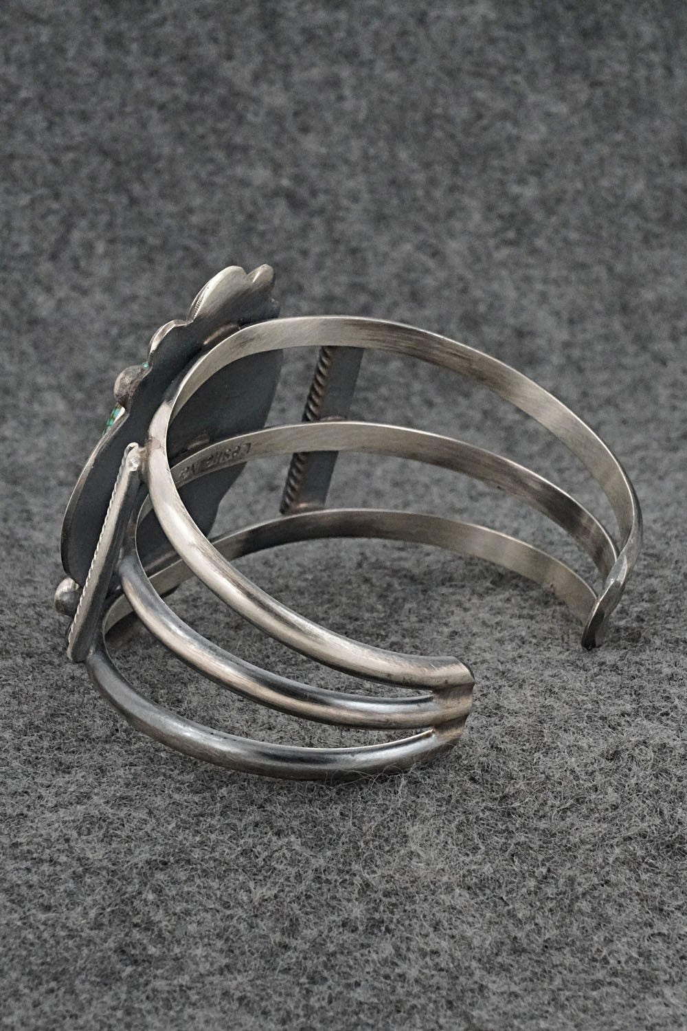 Turquoise & Sterling Silver Bracelet - Leslie Nez