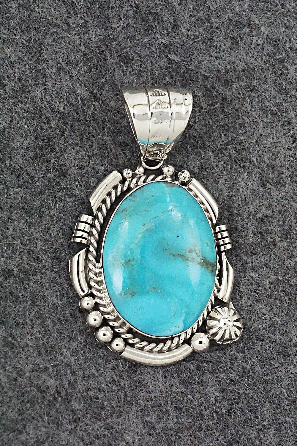 Turquoise & Sterling Silver Pendant - Charlene Yazzie