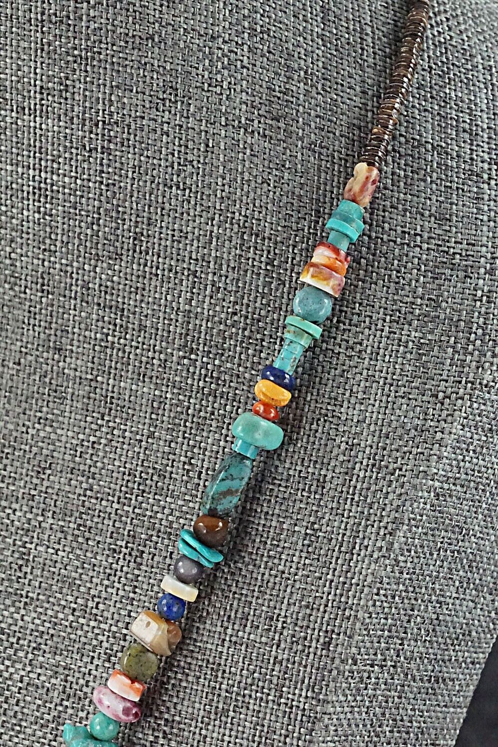 Multi Stone and Sterling Silver Necklace - Helen Tsosie