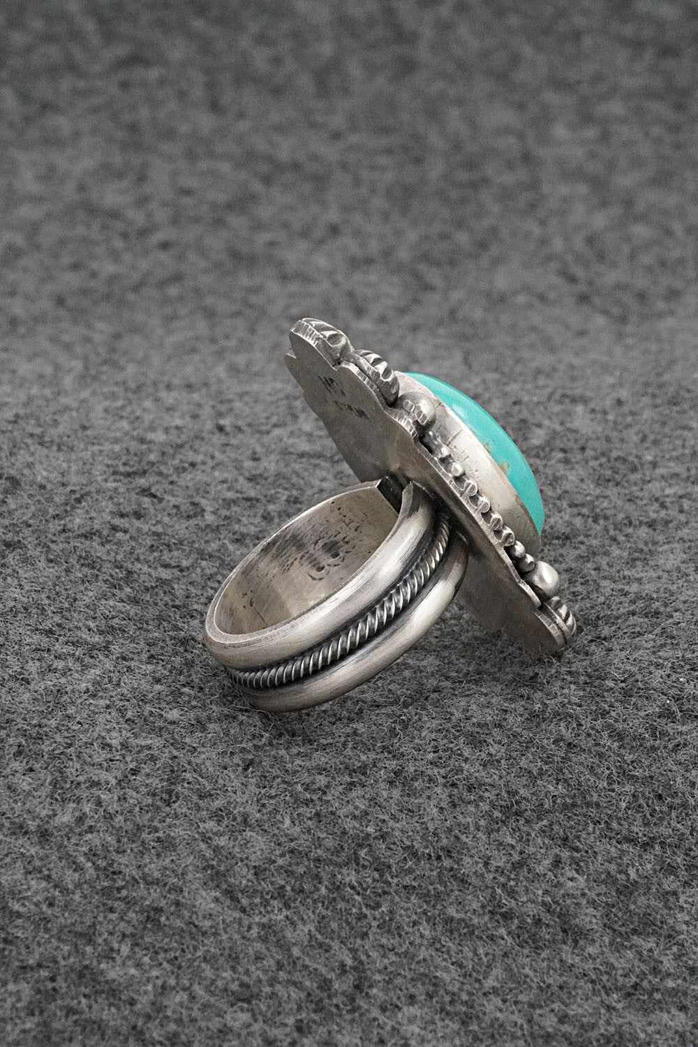 Turquoise & Sterling Silver Ring - Michael Calladitto - Size 8