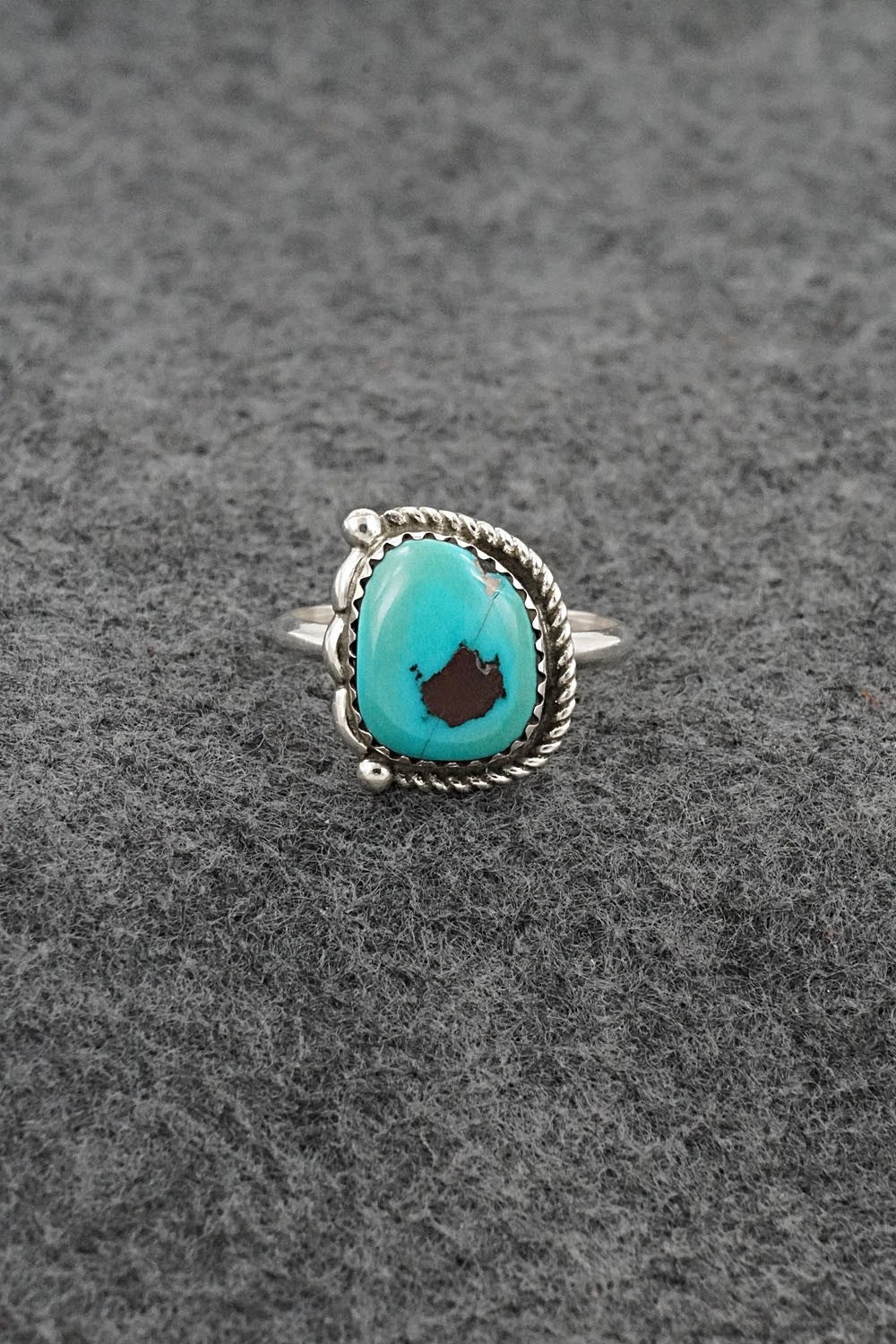 Turquoise & Sterling Silver Ring - Cody Nez - Size 8.5