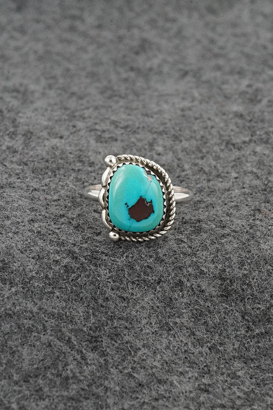 Turquoise & Sterling Silver Ring - Cody Nez - Size 8.5