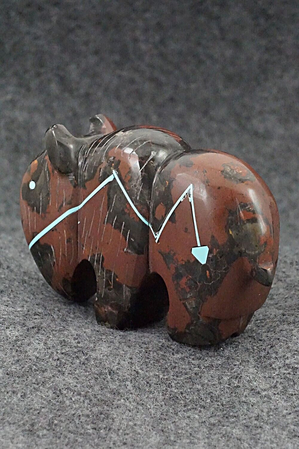 Buffalo Zuni Fetish Carving - Kenric Laiwakete