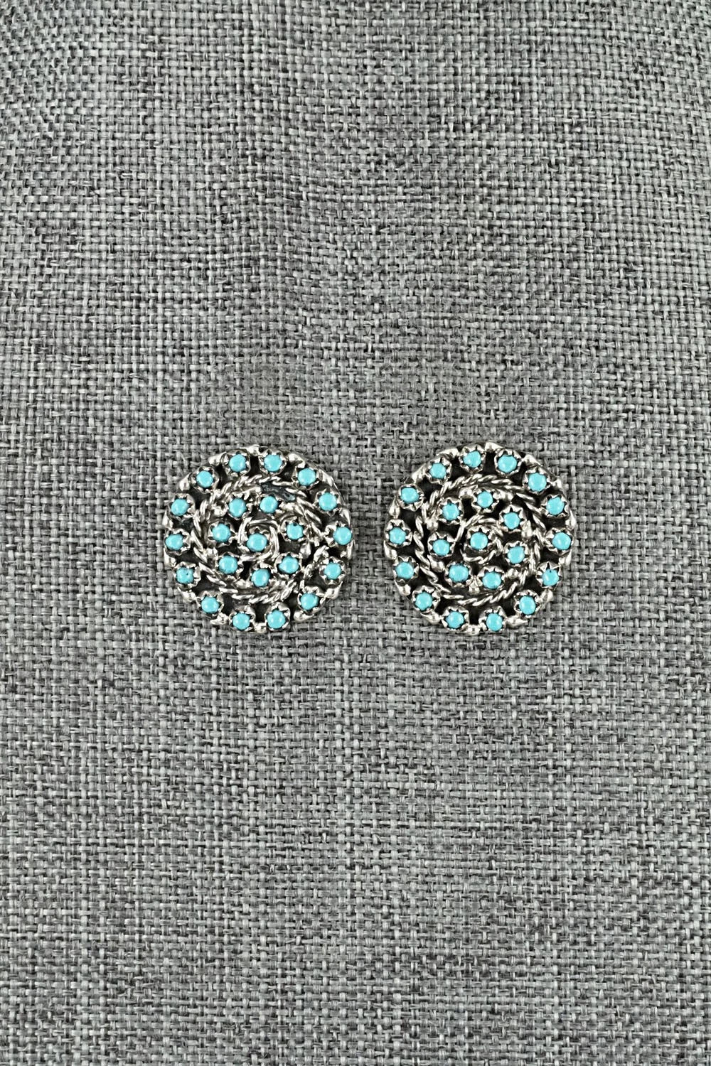 Turquoise & Sterling Silver Earrings - Randy Hooee