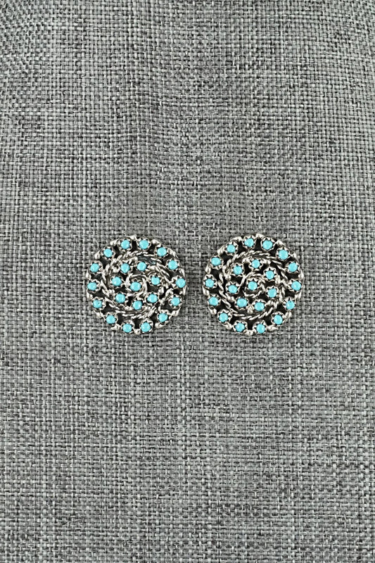 Turquoise & Sterling Silver Earrings - Randy Hooee