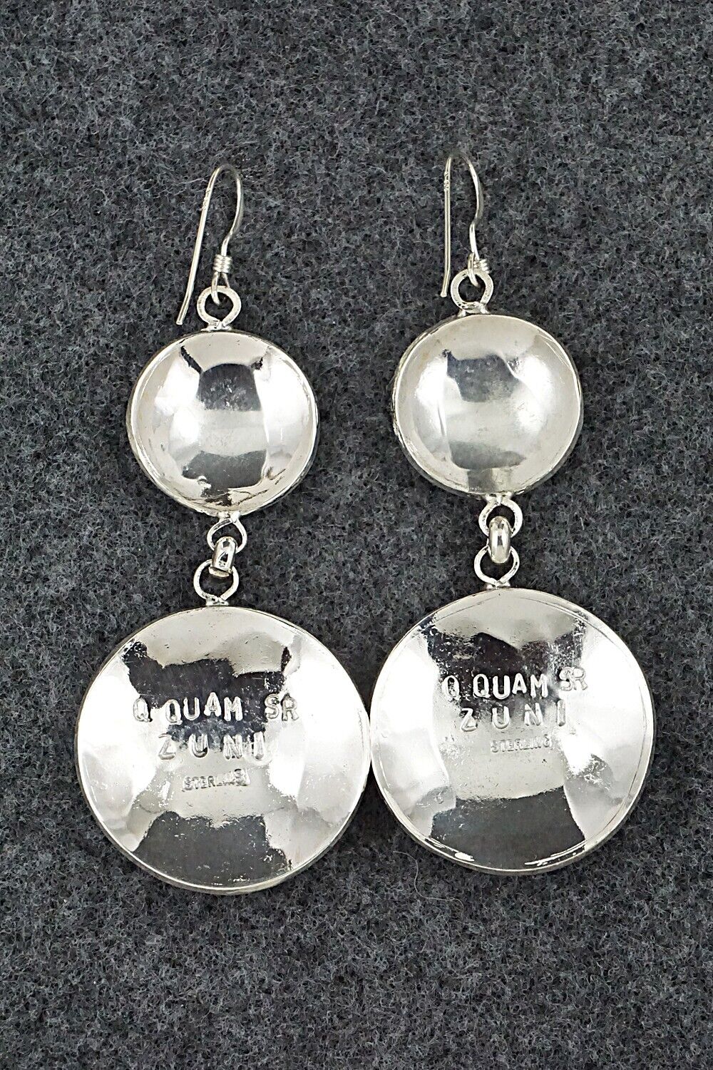 Multi Stone & Sterling Silver Earrings - Quintin Quam Sr.