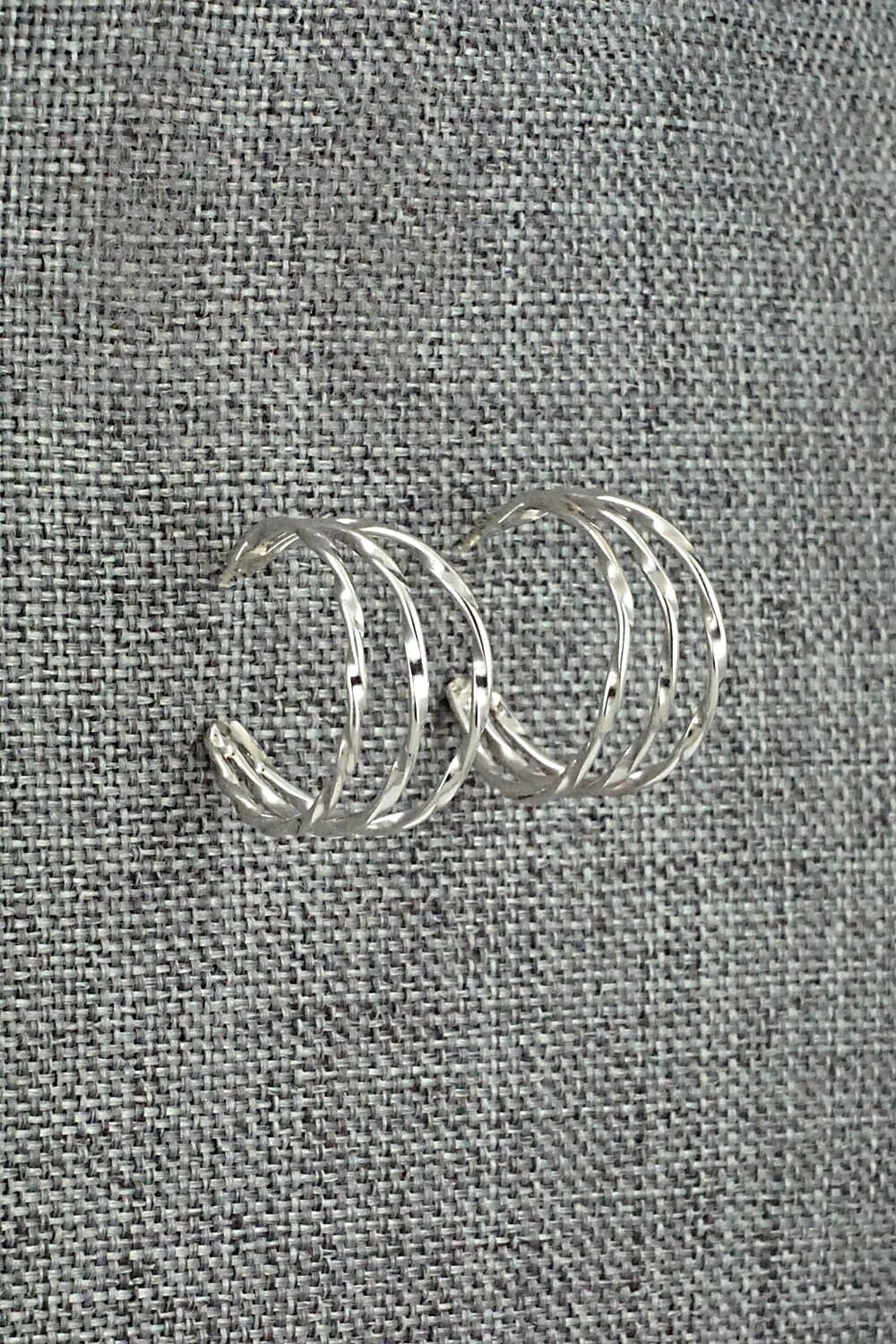 Sterling Silver Hoop Earrings - Elaine Tahe