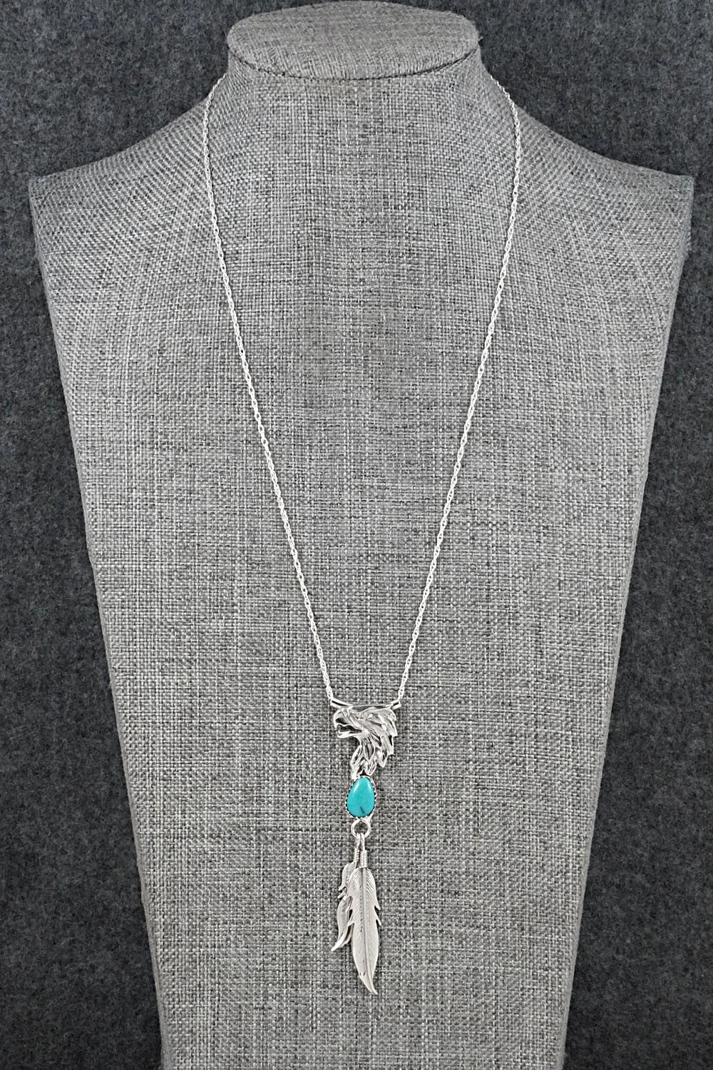Turquoise & Sterling Silver Necklace - Genevieve Francisco