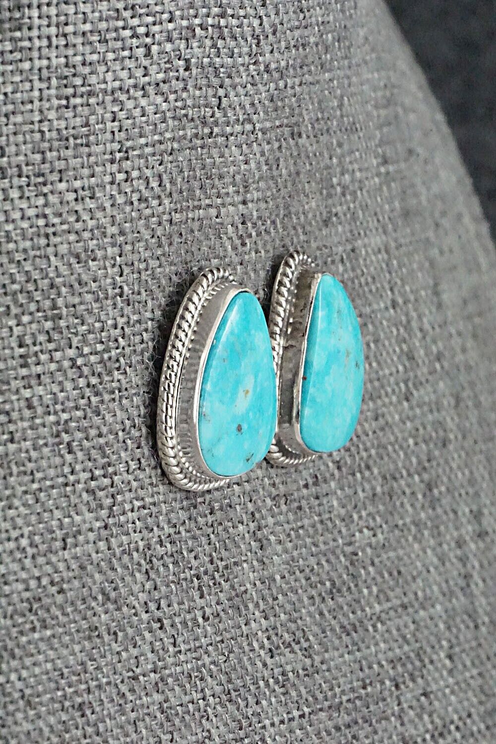 Turquoise & Sterling Silver Earrings - Sharon McCarthy