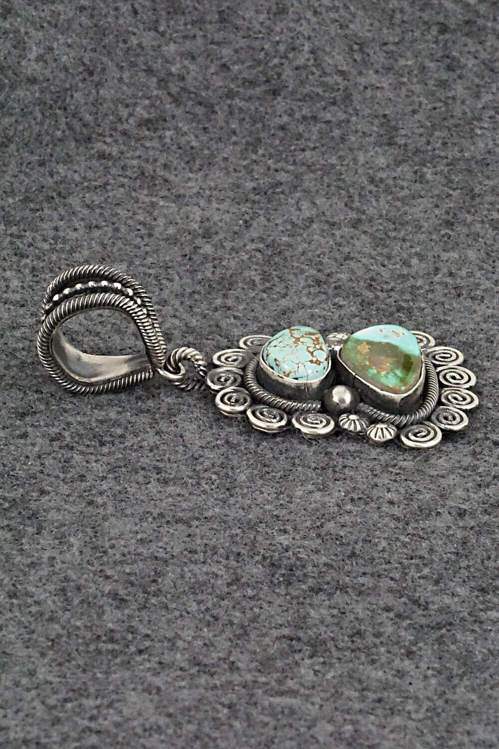 Turquoise & Sterling Silver Pendant - Jess Martinez