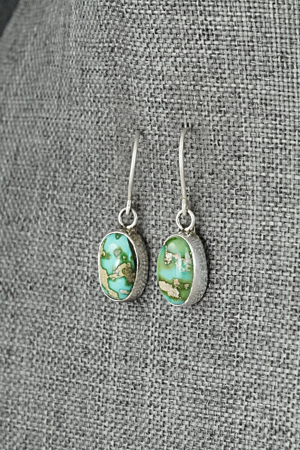 Turquoise & Sterling Silver Earrings - Rosemary Saunders