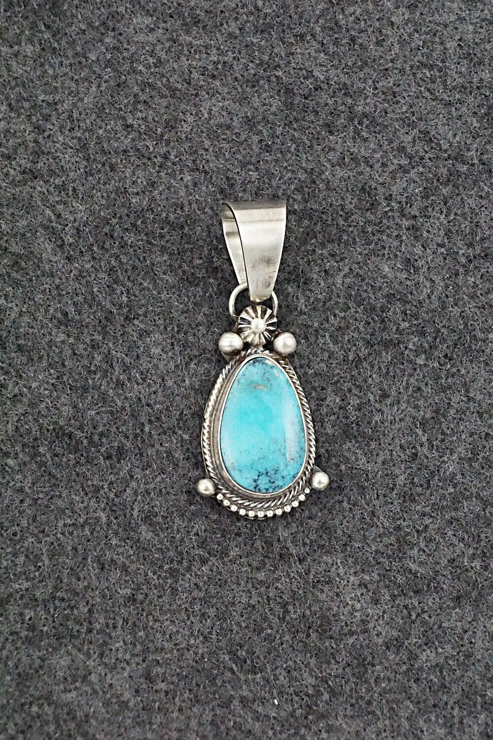 Turquoise & Sterling Silver Pendant - Kathleen Livingston