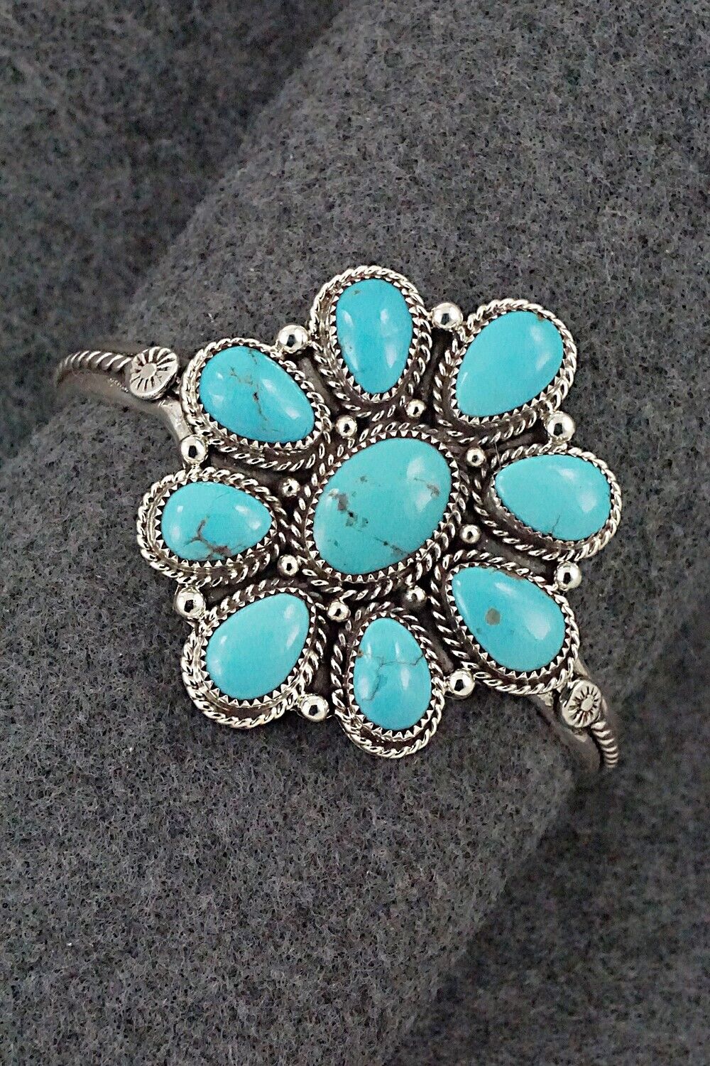 Turquoise & Sterling Silver Bracelet - Ernest Hawthorne