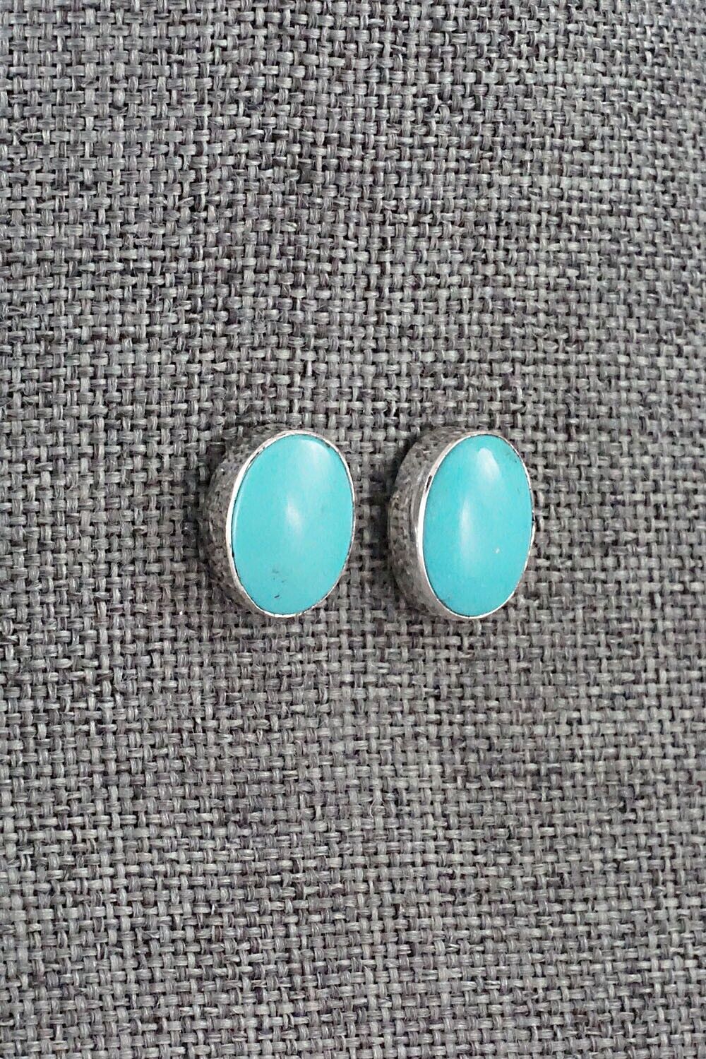 Turquoise & Sterling Silver Earrings - Marco Begaye