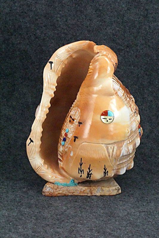 Corn Maiden & Eagle Zuni Fetish Carving - Gloria Chattin