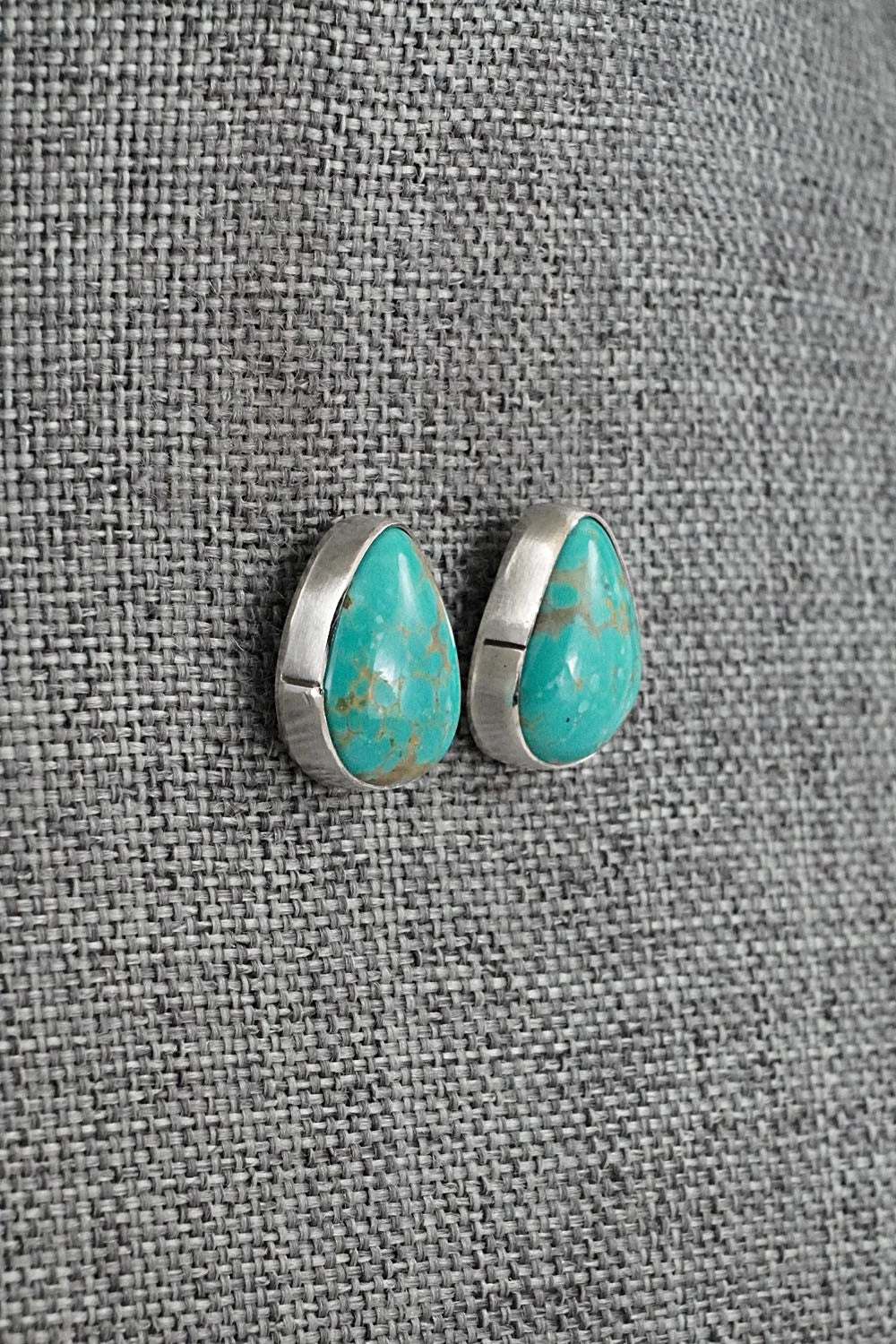 Turquoise & Sterling Silver Earrings - Rosemary Saunders