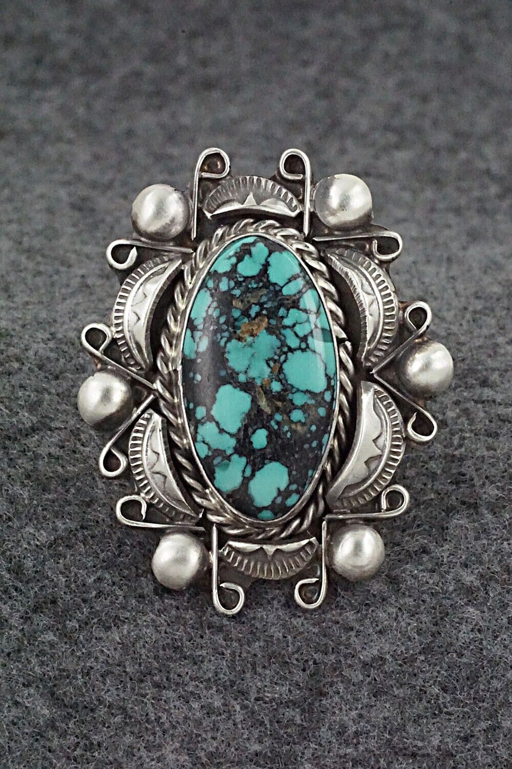 Turquoise & Sterling Silver Ring - Wilson Dawes - Size 10