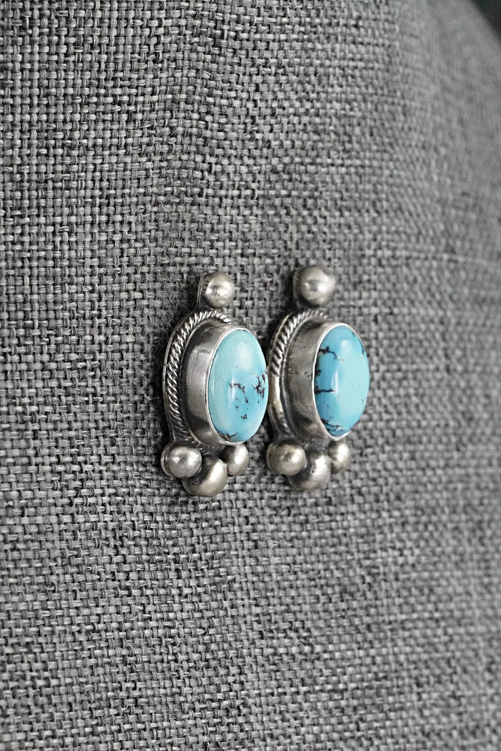 Turquoise & Sterling Silver Necklace and Earrings Set - Kathleen Livingston