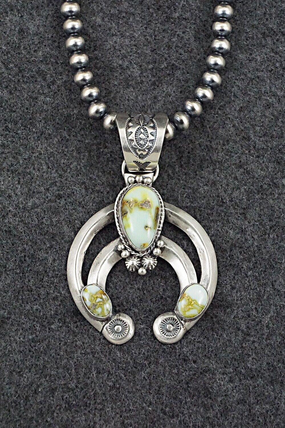 Variscite & Sterling Silver Necklace - Samuel Yellowhair