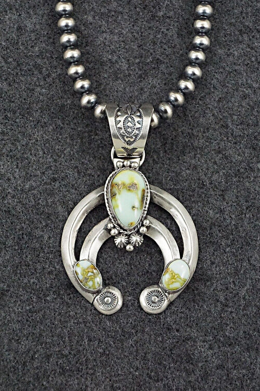 Variscite & Sterling Silver Necklace - Samuel Yellowhair