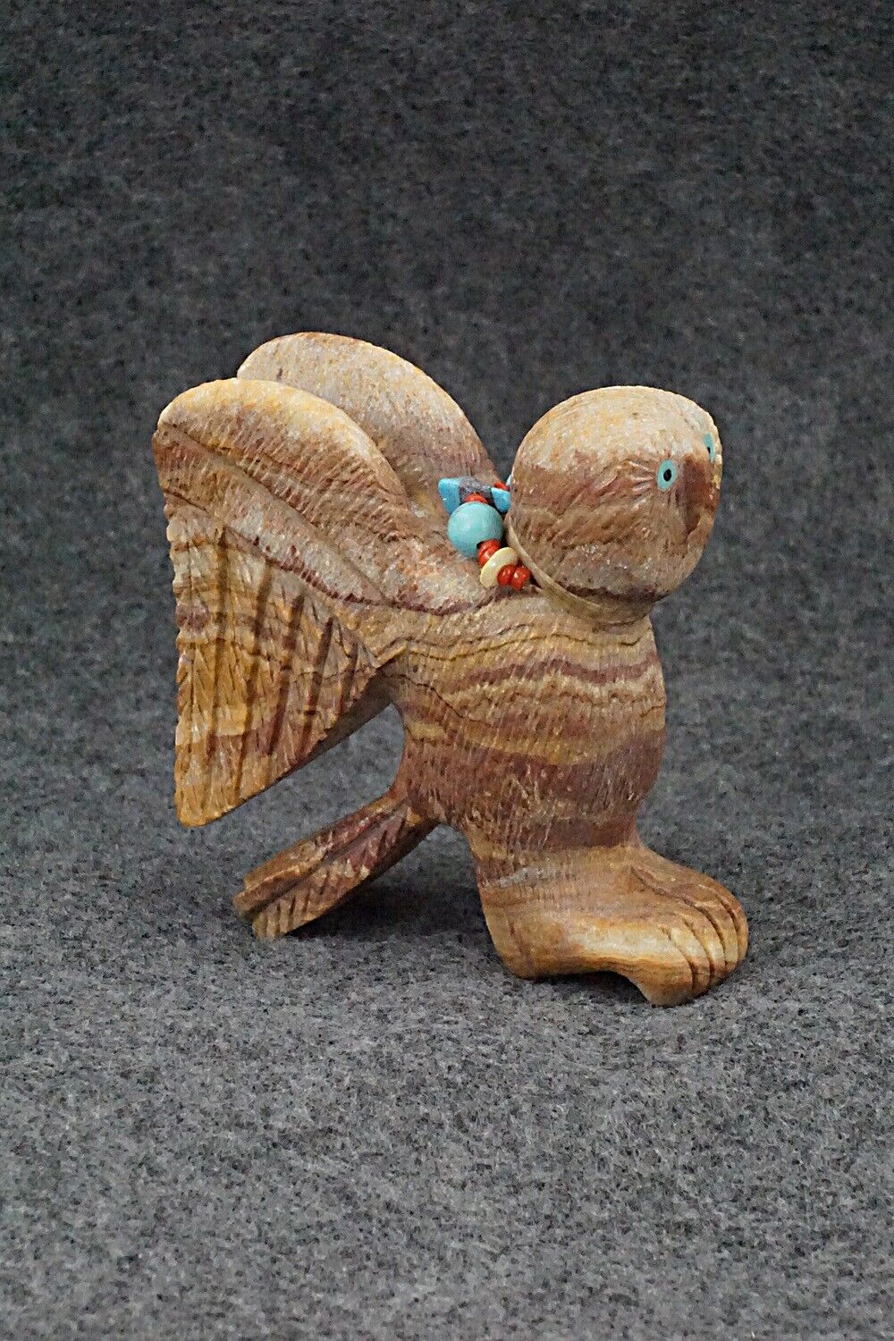 Owl Zuni Fetish Carving - Douglas Martza