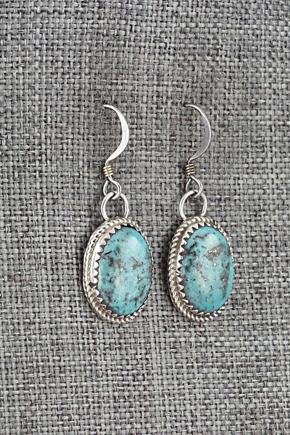 Turquoise & Sterling Silver Earrings - Ernest Hawthorne