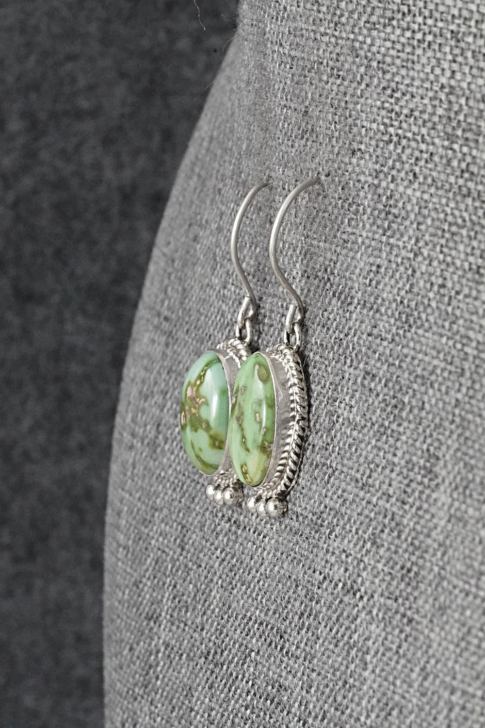 Turquoise & Sterling Silver Earrings - Eugene Gruber