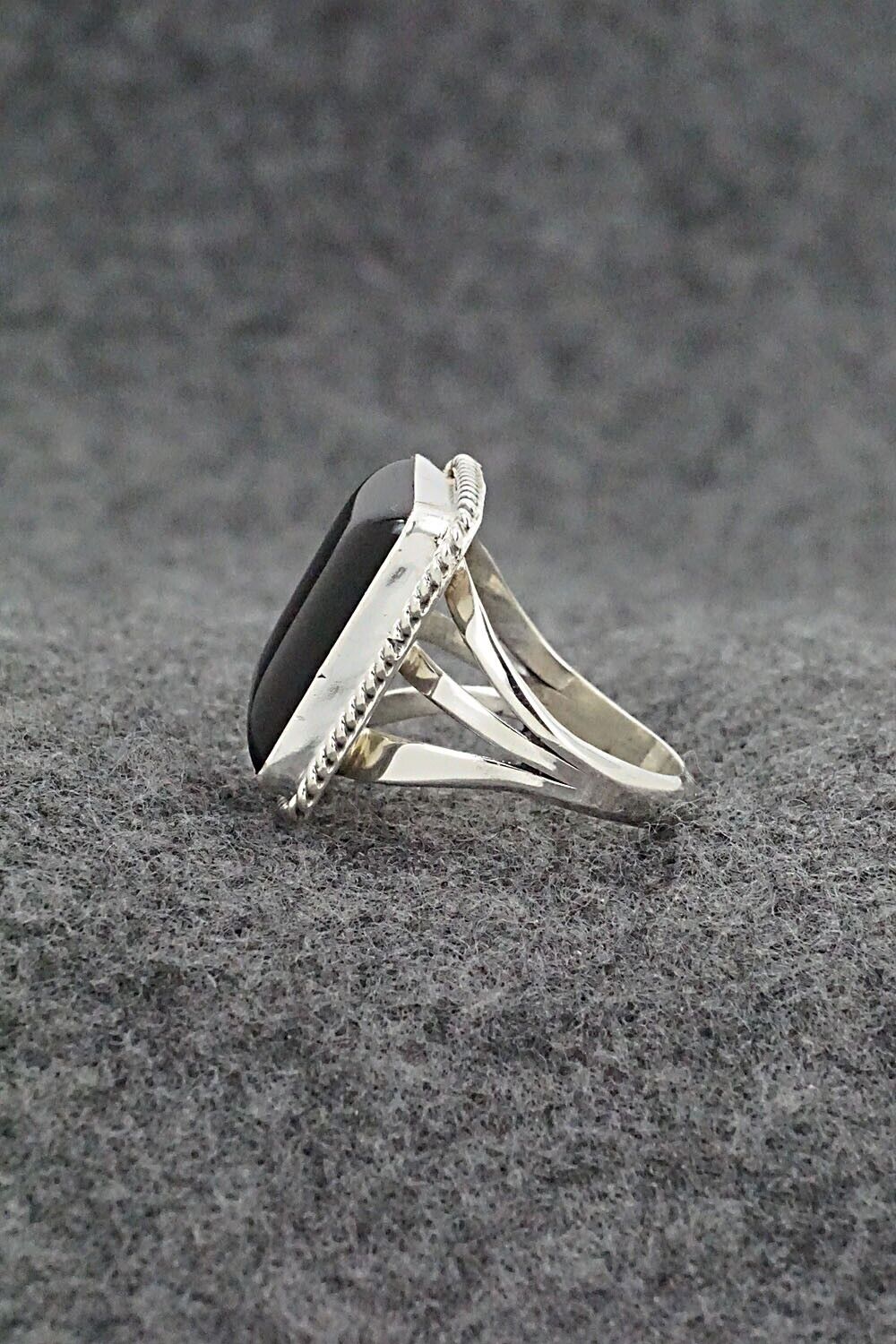 Onyx & Sterling Silver Ring - Letricia Largo - Size 9.5